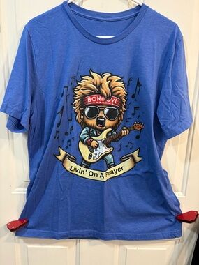 Bon Jovi Men’s Blue 'Livin' On A Prayer' Graphic Tee